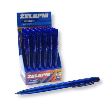 Żelopis Semi Gel niebieski (24szt)