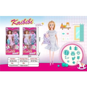 Lalka w ciąży z akcesoriami mix