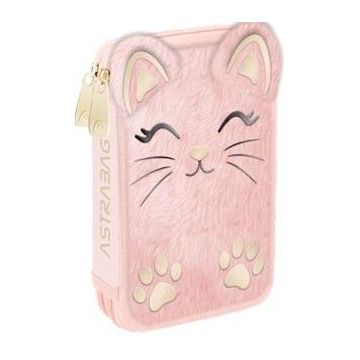 Piórnik poj z wyp Astrabag Fluffy Kitty ASTRA