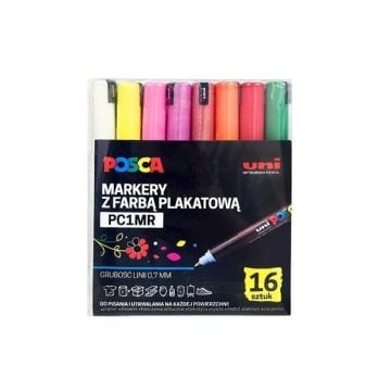 Markery plakatowe PC-1MR 16 kolorów POSCA UNI