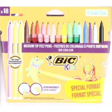 Flamastry Kids Couleur pastel 18 kolorów BIC