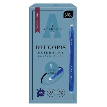Długopis ścieralny Academy niebieski (12sz)