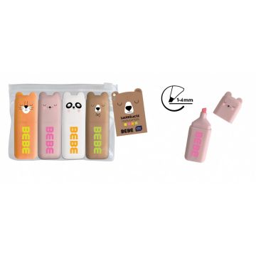 Zakreślacz mini BB Friends 4 kolory