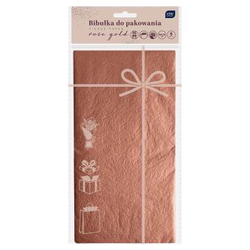 Bibułka do pakowania 50x70cm 5 arkuszy rose gold