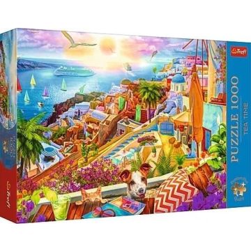 Puzzle 1000 Z wizytą na Santorini TREFL