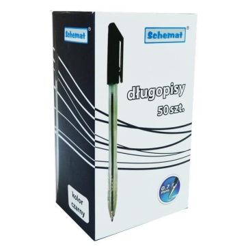 Długopis 0,7mm Typic czarny (50szt)
