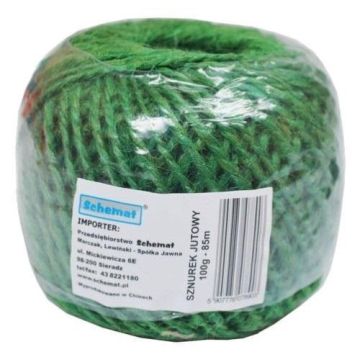 Sznurek jutowy zielony 90g 100m