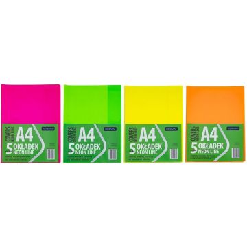 Okładka A4 Neon Line nieregulowana (5szt) ASTRA