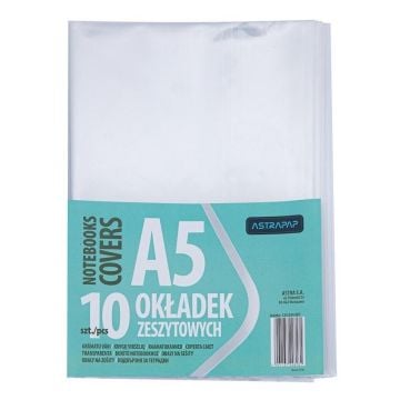 Okładka zeszytowa A5 bezbarwna (10szt) ASTRA