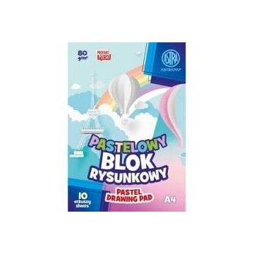 Blok kolorowy pastel A4/10K barwiony (10szt) ASTRA