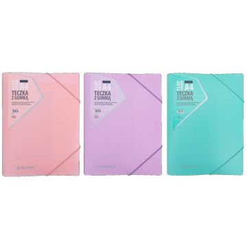 Teczka z gumką PP pastel mix ASTRAPAP