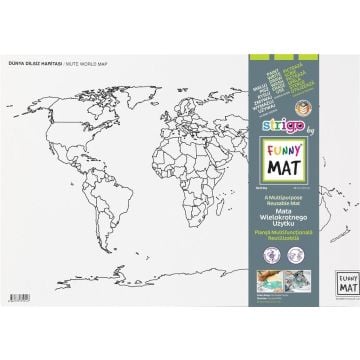 Mata transparentna Mapa Świata Państwa Funny Mat
