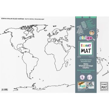 Mata transparentna Mapa Świata Kontynenty Funny Ma