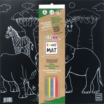 Mata czarna + kreda Safari Funny Mat STRIGO