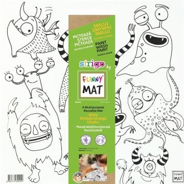 Mata biała Słodkie potworki Funny Mat STRIGO