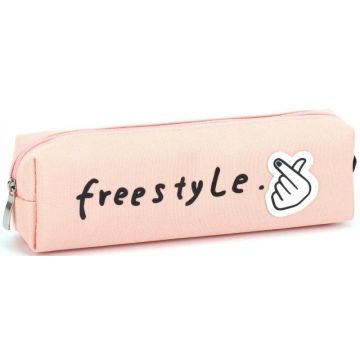 Piórnik tuba mała Freestyle róż