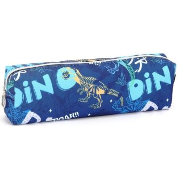 Piórnik tuba mała Dinozaury niebieski