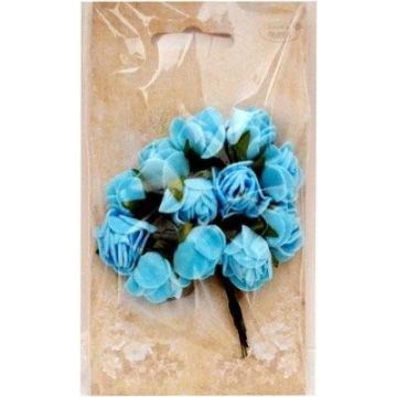Różyczki z pianki niebieskie 2cm 12szt