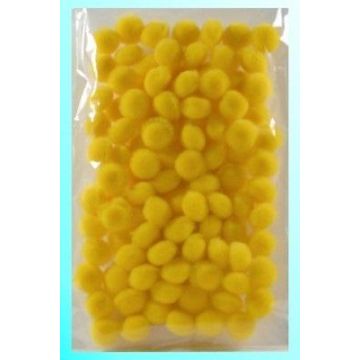 Pompony żółte 10mm100szt