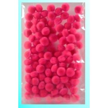 Pompony pink 10mm 100szt