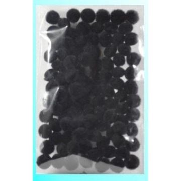 Pompony czarne 10mm 100szt