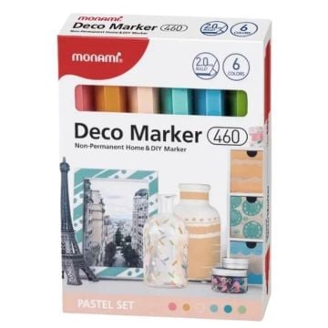 Markery akrylowe Deco Marker 6kol pastel MONAMI
