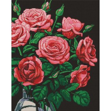 Diamentowa mozaika - Luksusowe róże 40x50cm