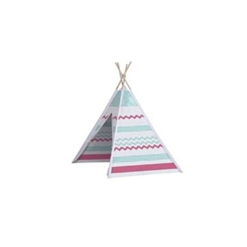 John Namiot drewniany tipi niebiesko - czerwony