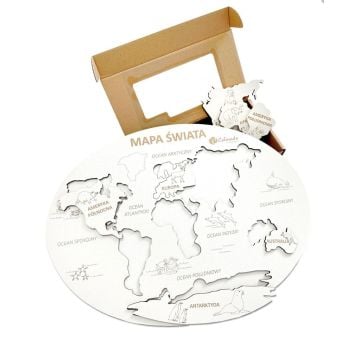 Mapa Świata kontynenty i oceany