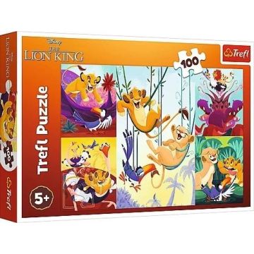 Puzzle 100 Dzielny Król Lew TREFL