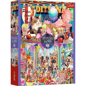Puzzle 2x500 Puszyści przyjaciele TREFL