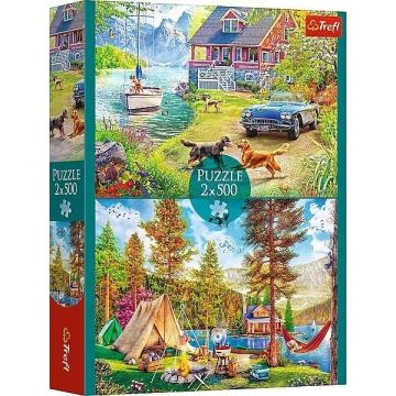 Puzzle 2x500 Letni relaks TREFL