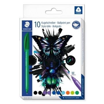 Długopis trójkątny M 10 kolorów STAEDTLER