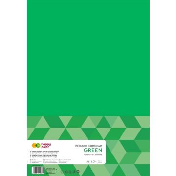 Arkusze piankowe A3 5szt zielony HAPPY COLOR