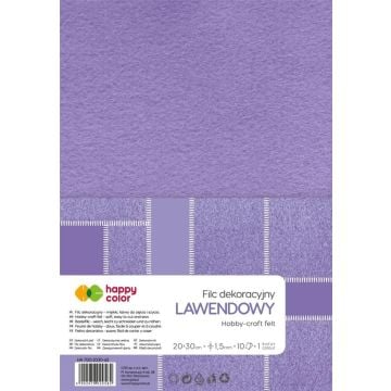 Filc dekoracyjny lawendowy 10szt HAPPY COLOR