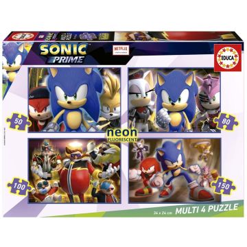 Puzzle 4w1 Sonic Prime (fluorescencyjne)