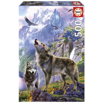 Puzzle 500 Wilki w górach