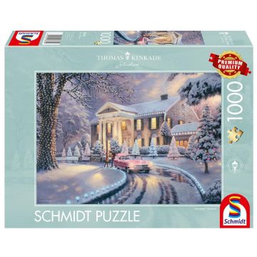 Puzzle PQ 1000 THOMAS KINKADE Graceland zimą G3