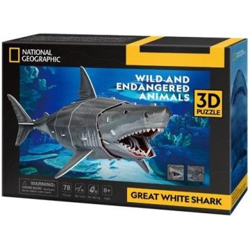 Puzzle 3d National Geographic Żarłacz Biały