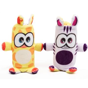 Dublusie dwustronne maskotki Żyrafa Zebra