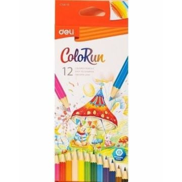 Kredki ołówkowe ColoRun 12 kolorów DELI