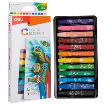 Pastele olejne Color Emotion 12 kolorów DELI
