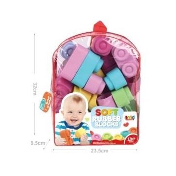 Klocki miękkie w plecaku 33szt