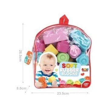 Klocki miękkie w plecaku 23szt