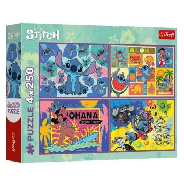 Puzzle 4w1 Stitch TREFL