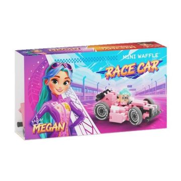 Mini Waffle 50el Cars: Pink Race Car