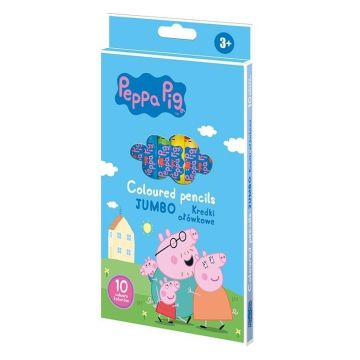 Kredki ołówkowe okrągłe Peppa Pig 10kol ASTRA