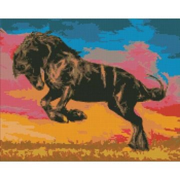 Diamentowa mozaika - Majestatyczny mustang 40x50cm
