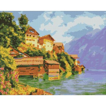 Diamnetowa mozaika - Przytulna zatoka 40x50cm