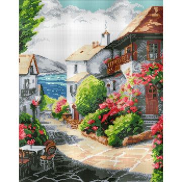 Diamentowa mozaika - Miasto nad morzem 40x50cm